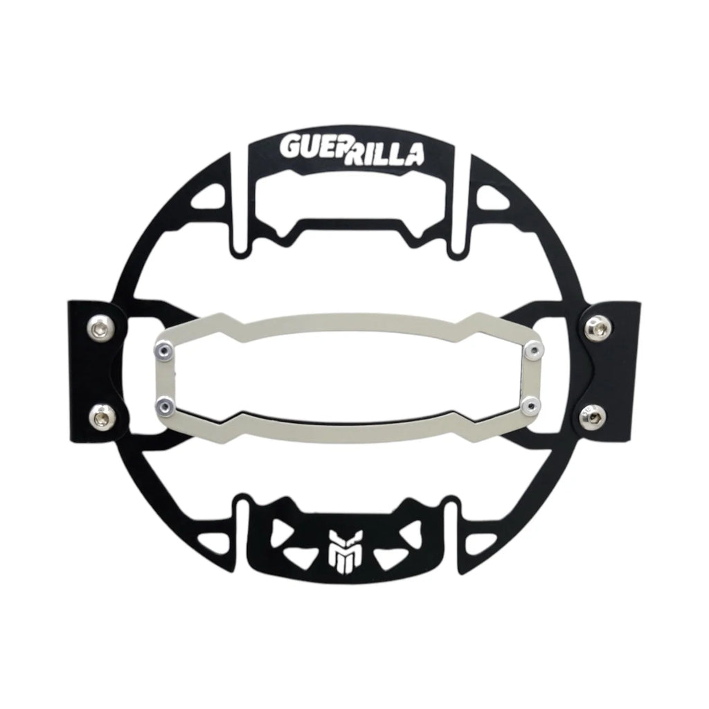 Black metal headlight guard for Guerrilla 450