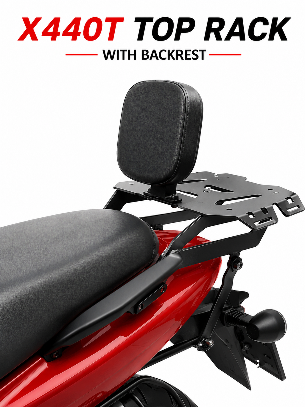 Harley Davidson X440T Top Rack with Backrest