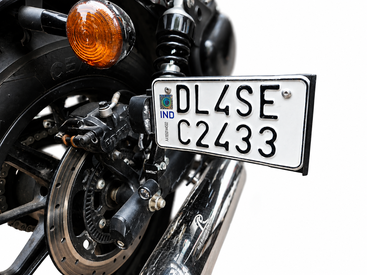 Harley Style Number Holder for Motorcycle