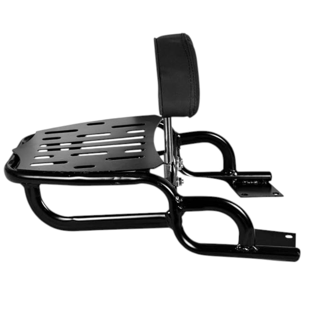 Hunter 350 top rack with backrest installed