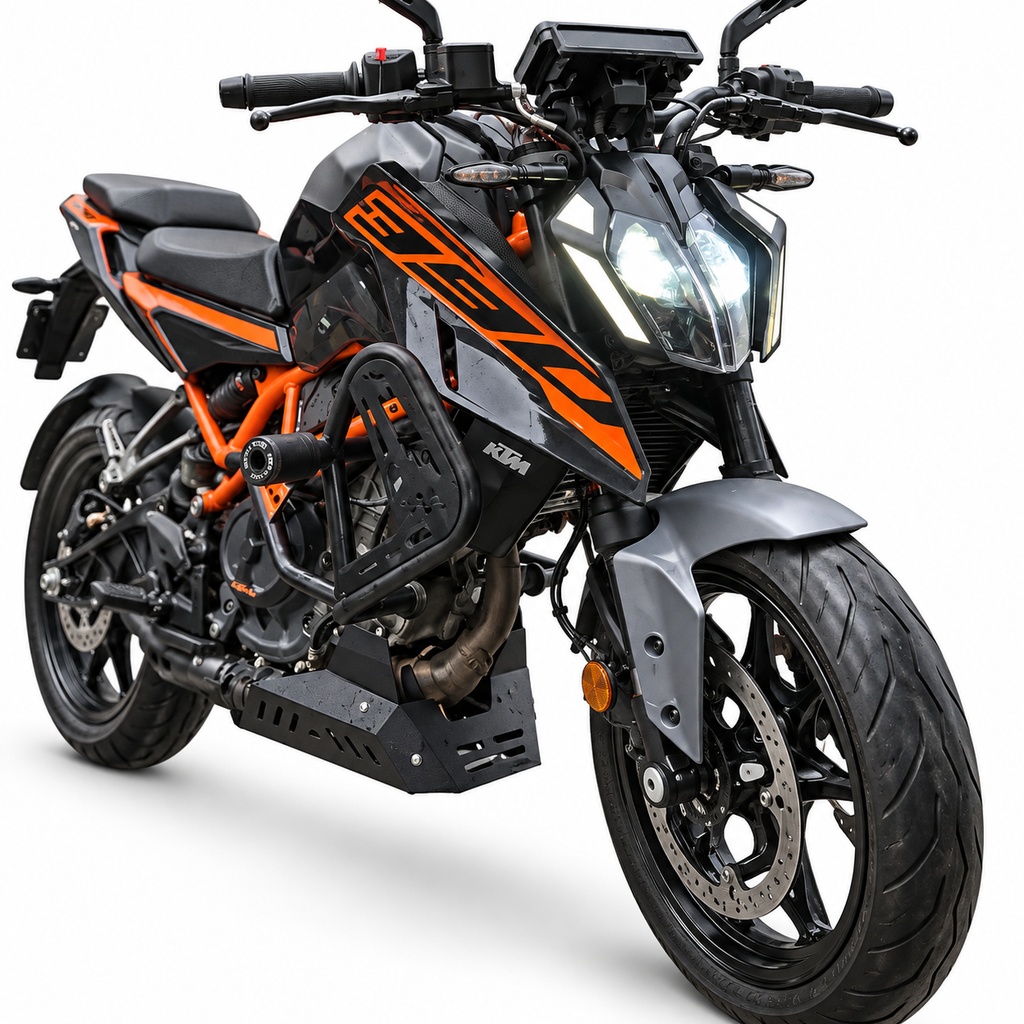 KTM Duke 250 Gen 3 metal underbelly bash plate