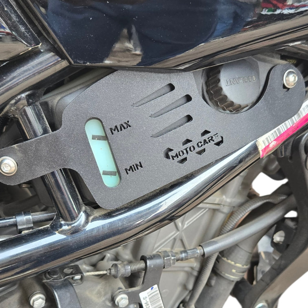 KTM Duke 390 Gen 3 coolant box guard installed protection cover
