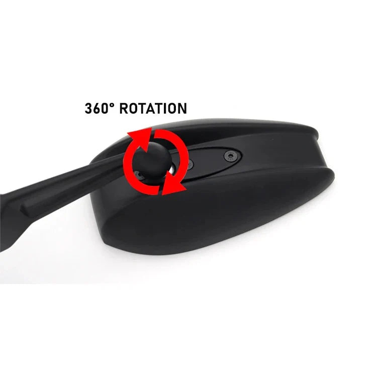 Motorcycle anti-glare mirror black