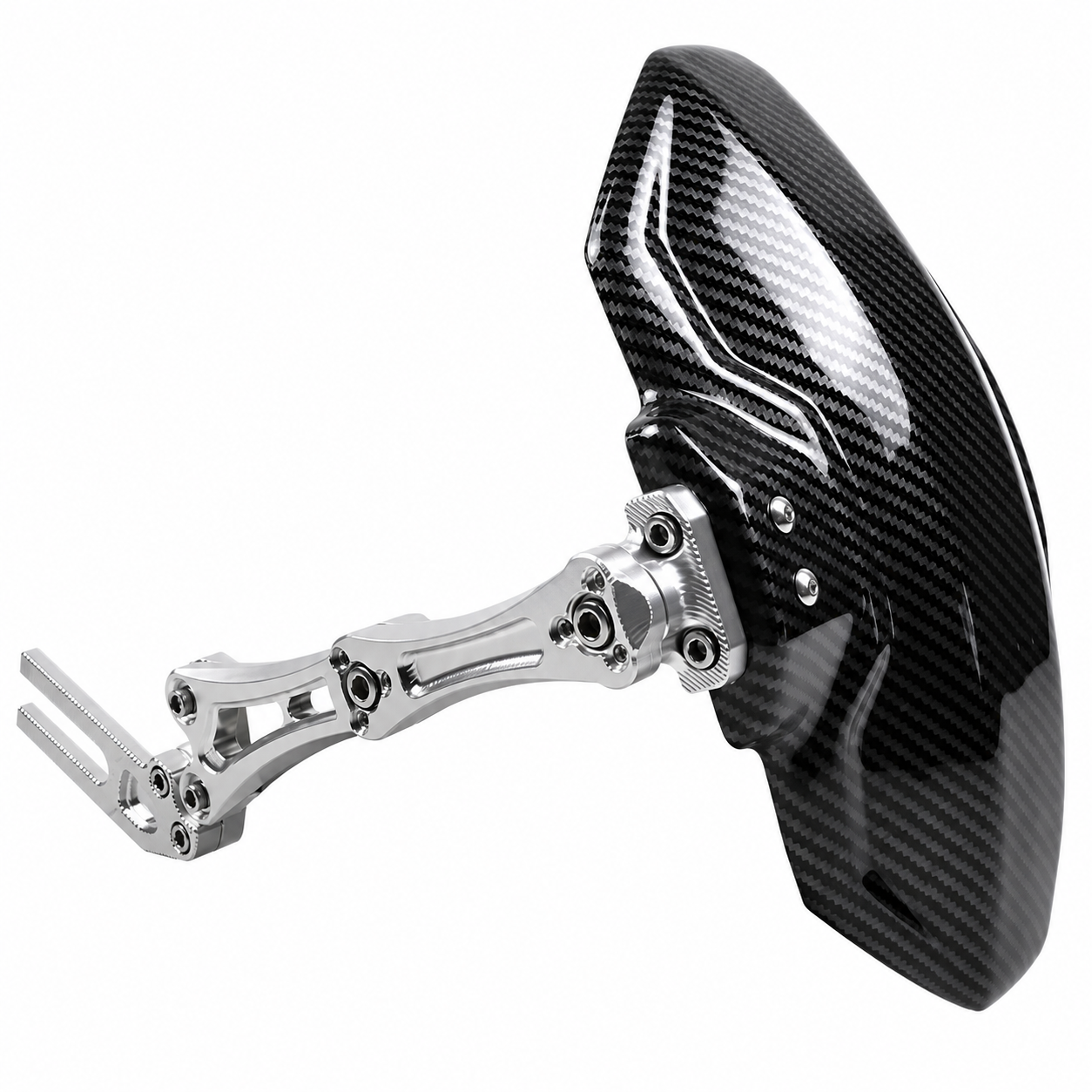 Universal motorcycle rear hugger accessory