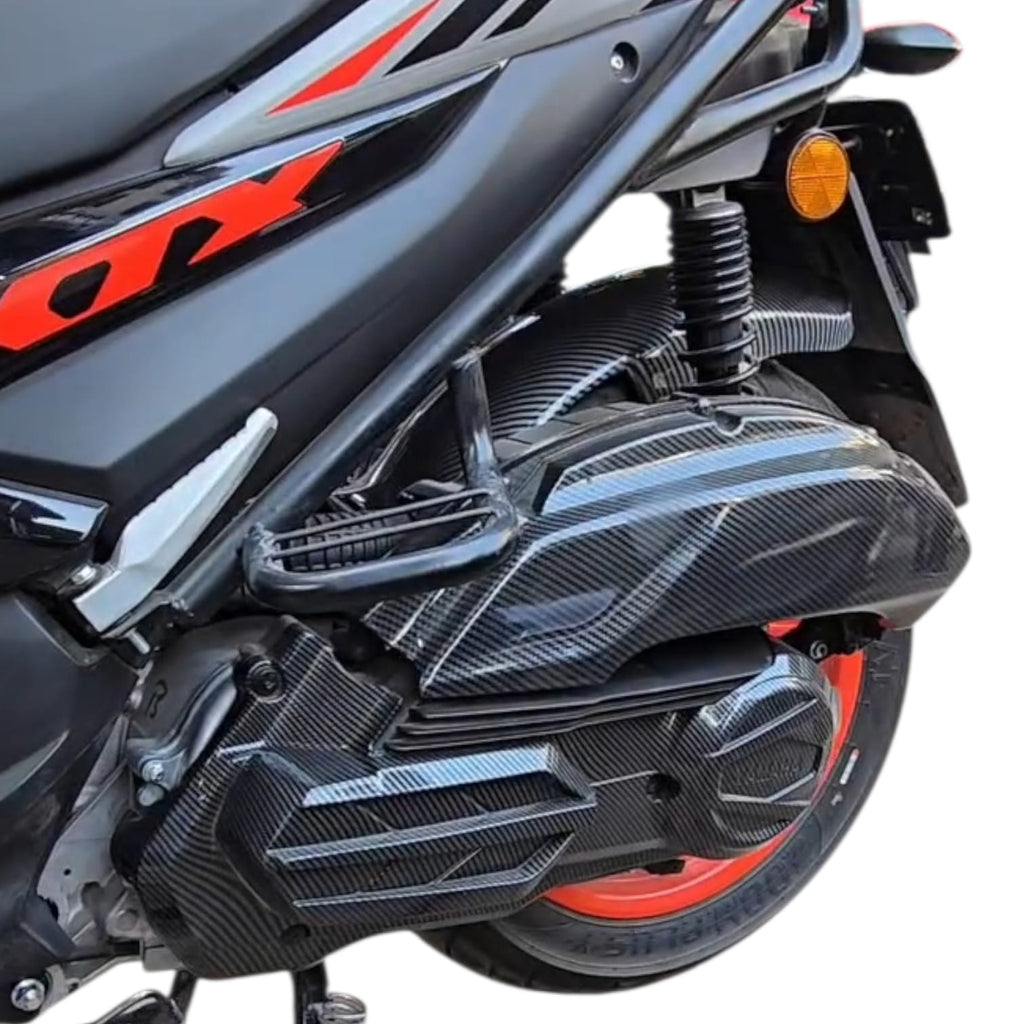 Moto Shopy Yamaha Aerox 155 Engine Cover ( CVT Cover ) Carbon - Moto Shopy Accessories