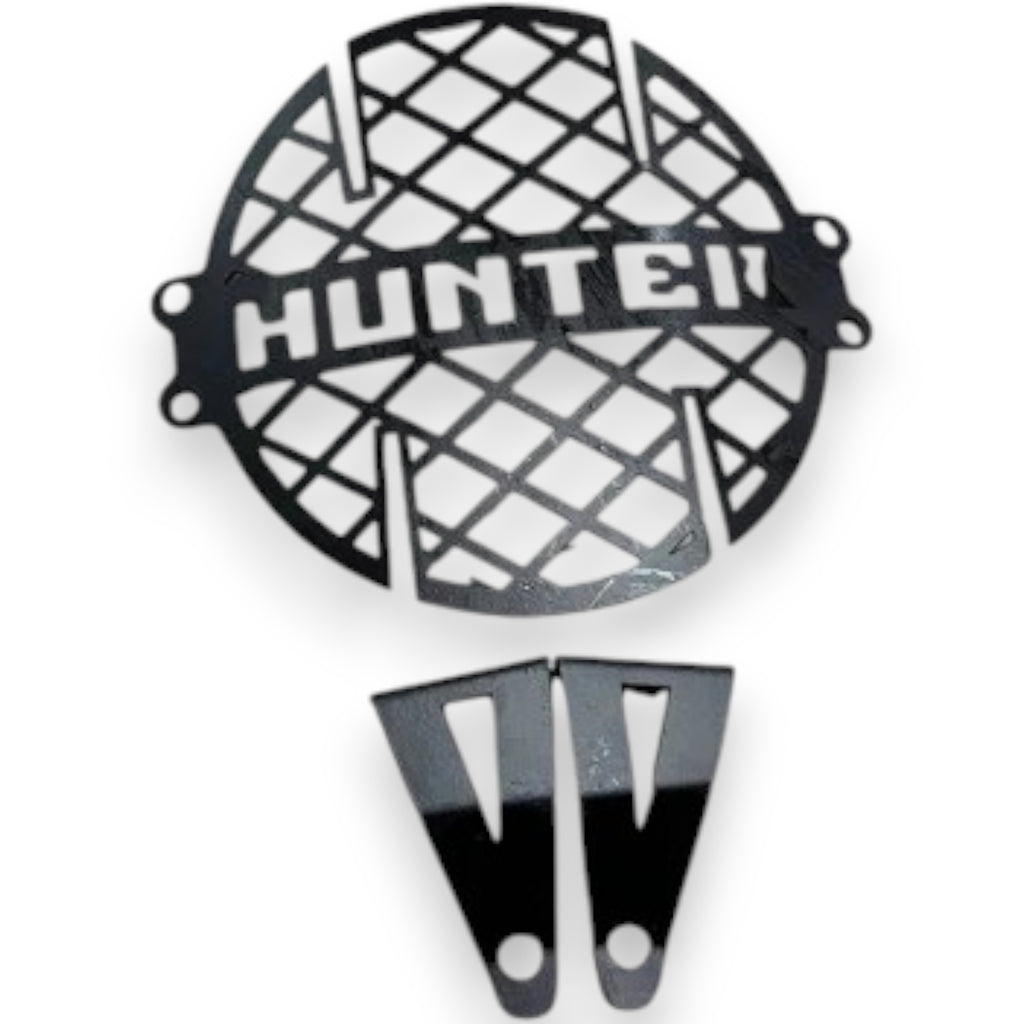 motorcycle headlight protection grill black finish